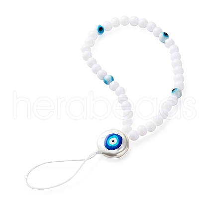 Plastic Beads Mobile Straps HJEW-JM00532-1