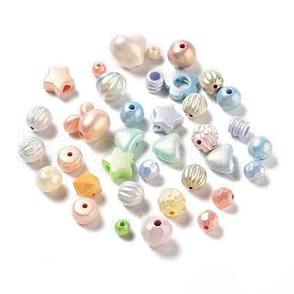 Opaque Macaron Color Acrylic Beads MACR-D033-06-1