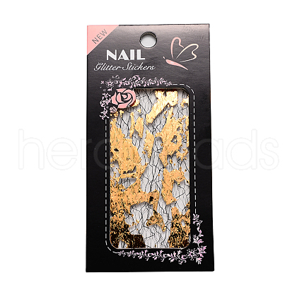 Shiny Gold Silver Nail Foils Mesh Nail Sticker MRMJ-T049-01A-1