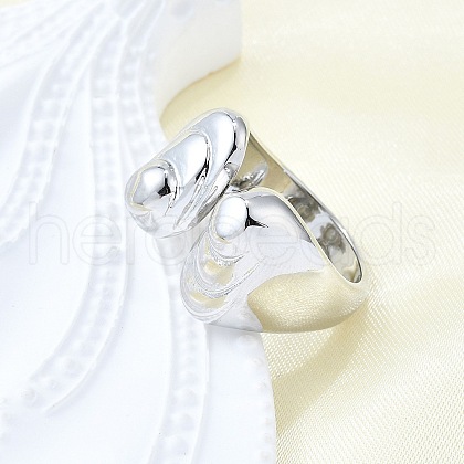 Brass Cuff Rings for Women RJEW-G347-03P-1