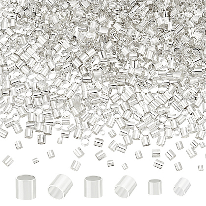 1500Pcs 3 Styles Brass Crimp Beads KK-LP0001-25-1