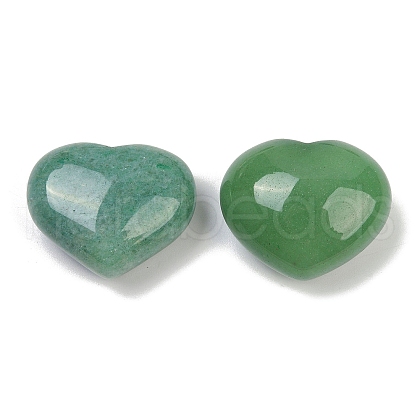 Mother's Day Gifts Heart Natural Green Aventurine Palm Stones G-C186-02G-1
