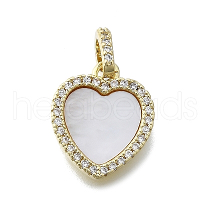 Brass Micro Pave Cubic Zirconia Pendants KK-V010-05G-02-1