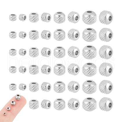 Unicraftale 120Pcs 4 Style 303 Stainless Steel Beads STAS-UN0055-37-1