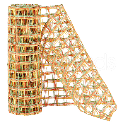 5 Yards Plastic Mesh Ribbon OCOR-WH0088-72-1