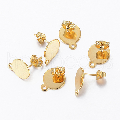 304 Stainless Steel Stud Earring Findings STAS-H558-27G-01-1