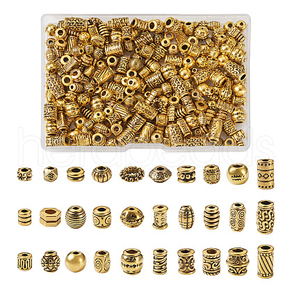 300Pcs 30 Style Tibetan Style Alloy Beads TIBEB-TA0001-26-1