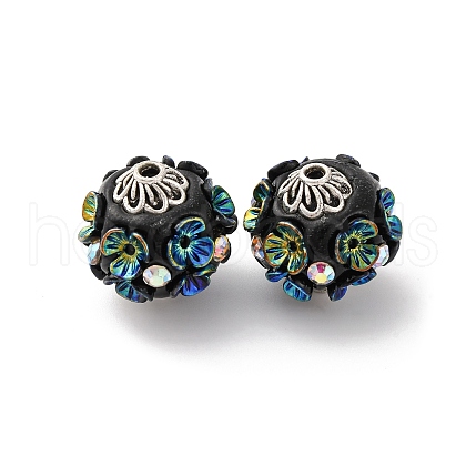 Handmade Resin Indonesia Round Beads IPDL-P005-24AS-02-1