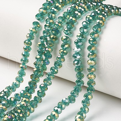 Electroplate Transparent Glass Beads Strands EGLA-A034-T3mm-T05-1
