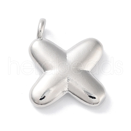 Rack Plating Brass Balloon Letter Pendants KK-C050-01P-X-1