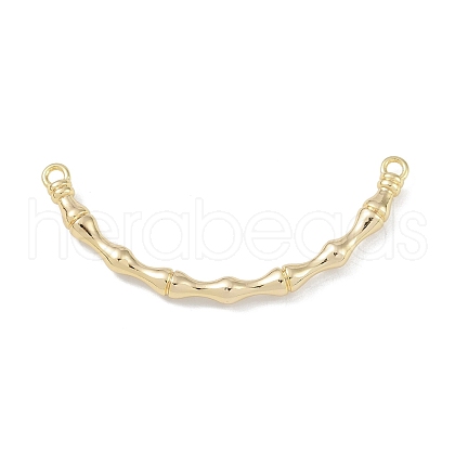 Brass Bamboo Stick Connector Charms KK-U020-03G-1