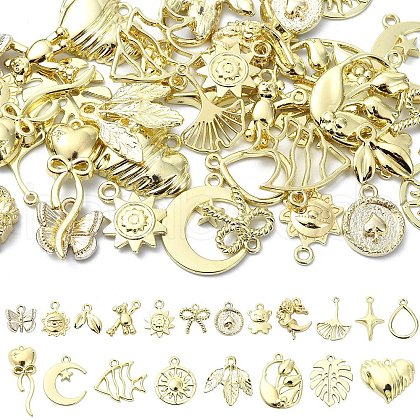 40Pcs 20 Styles Rack Plating Alloy Pendants FIND-YW0004-85-1
