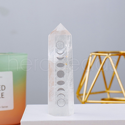 Natural Quartz Crystal Pointed Prism Bar Home Display Decoration G-PW0007-100A-1