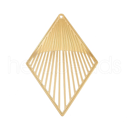 304 Stainless Steel Etched Metal Embellishments Pendants STAS-H236-03G-1
