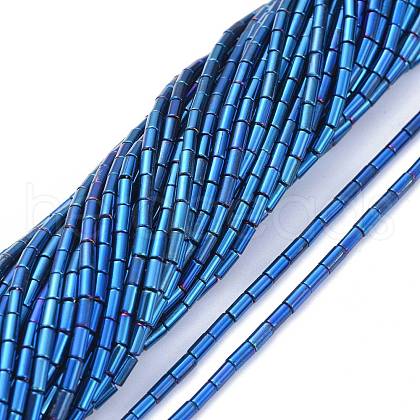 Electroplate Glass Beads Strands X-EGLA-K014-B-FP08-1