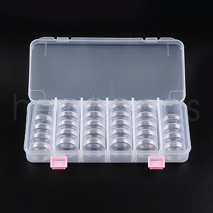 Plastic Bead Storage Containers with Lids and 30PCS Mini Storage Jars C020Y-1