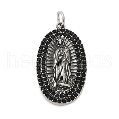 316 Surgical Stainless Steel Rhinestone Pendants STAS-D304-25AS-1