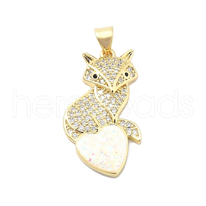 Brass Micro Pave Clear Cubic Zirconia Pendants KK-A221-14A-G-1