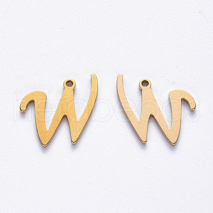 PVD Vacuum Plating 201 Stainless Steel Charms STAS-R105-W-G-1