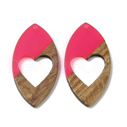 Resin and Walnut Pendants WOOD-I013-02A-1
