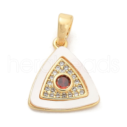 Brass Micro Pave Cubic Zirconia Pendents KK-M303-02G-10-1