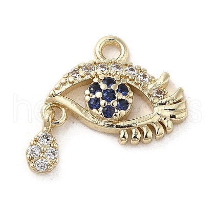 Brass Micro Pave Clear Cubic Zirconia Pendants KK-M275-47G-1