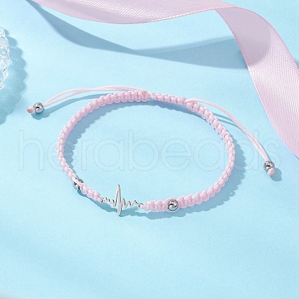 Braided Nylon Cord Adjustable Bracelets BJEW-JB11597-03-1