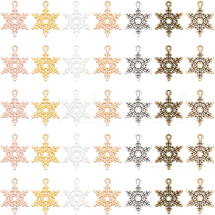 SUNNYCLUE 70Pcs 7 Colors Alloy Pendants FIND-SC0011-94-1