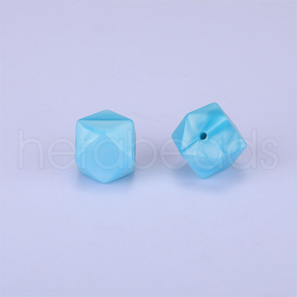 Hexagonal Silicone Beads SI-JX0020A-54-1
