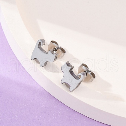 Tarnish Resistant 304 Stainless Steel Stud Earrings X-EJEW-F227-06P-1