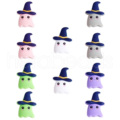 10Pcs 5 Colors Silicone Focal Beads JX776A-1