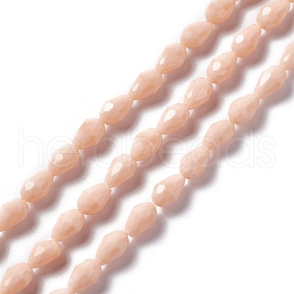 Faceted Glass Beads Strands GLAA-E037-02A-1