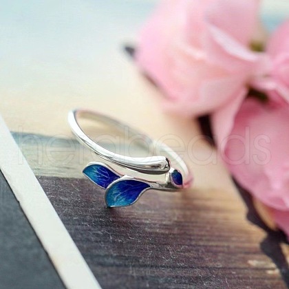Alloy Enamel Open Cuff Rings for Women FS-WG3FF40-01-1