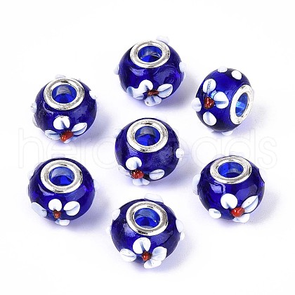 Handmade Lampwork European Beads LAMP-Q029-03F-1
