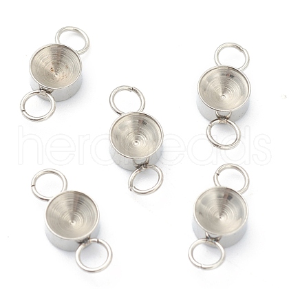 Tarnish Resistant 202 Stainless Steel Connector Rhinestone Settings STAS-F266-19D-P-1
