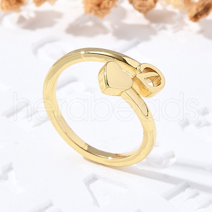 Brass Cuff Rings for Women RJEW-U044-D-1