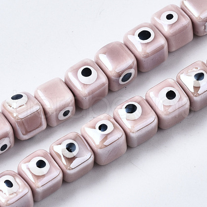 Handmade Porcelain Ceramic Beads Strands PORC-T006-01J-1