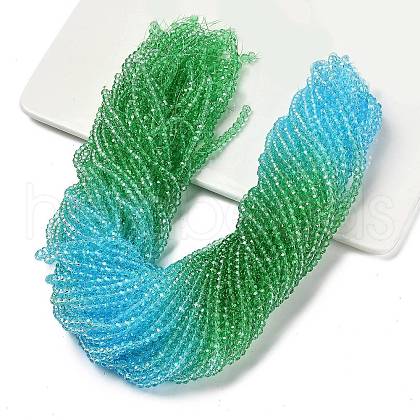 Transparent Painted Glass Beads Strands X1-DGLA-A034-T3mm-A17-1