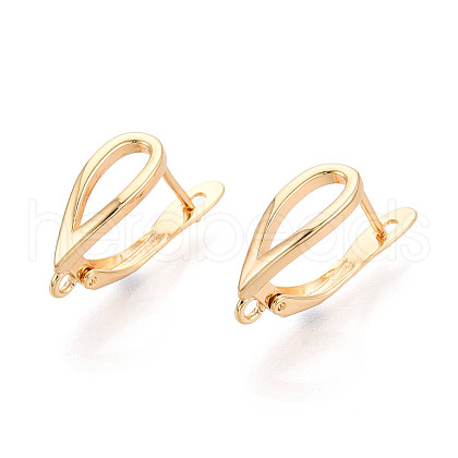 Brass Hoop Earring Findings KK-N267-27G-1