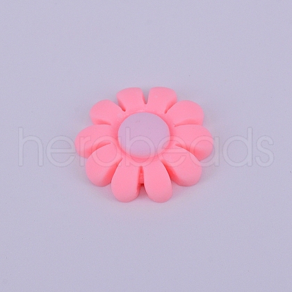 Opaque Frosted Resin Cabochon RESI-WH0009-03-1