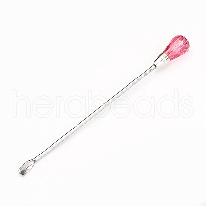 Iron Pigment Stirring Rod Spoon AJEW-WH0113-90B-1