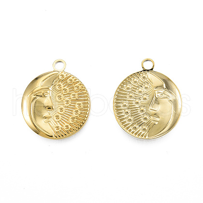 Ion Plating(IP) 201 Stainless Steel Pendants STAS-N098-234LG-1