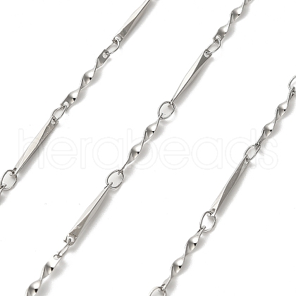 304 Stainless Steel Twisted Bar Link Chains CHS-A016-53P-A-1