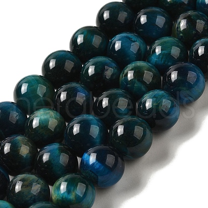 Dyed Natural Tiger Eye Beads Strands G-G102-A02-04-1