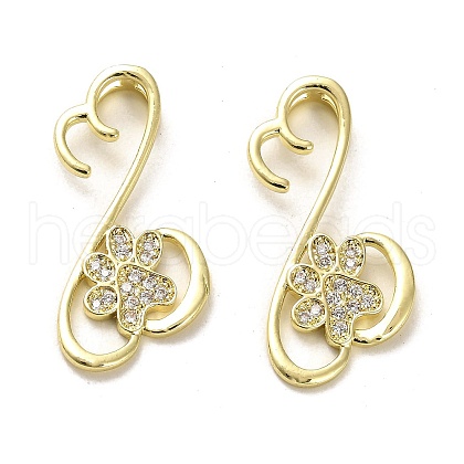 Brass Micro Pave Cubic Zirconia Pendants KK-K355-50G-1