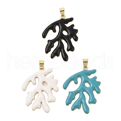 Rack Plating Brass Enamel Pendants KK-Z074-12G-1