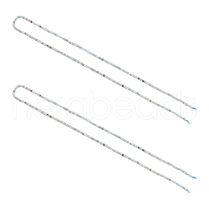 FIBLOOM 2 Strands Natural Flower Amazonite Beads Strands G-FI0001-05-1