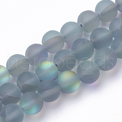 Synthetic Moonstone Beads Strands G-S283-06-8mm-1