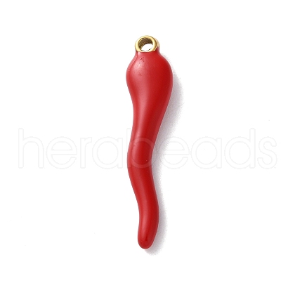 304 Stainless Steel Enamel Pendants STAS-S172-07G-1