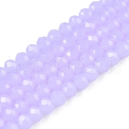 Imitation Jade Glass Beads Strands GLAA-T023-4mm-C01-1
